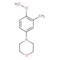 Chemical structure of 4-(4-methoxy-3-methylphenyl)morpholine - CSSB20817154798