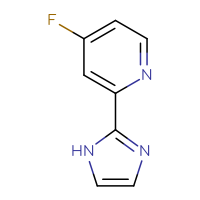 Chemical structure of 4-fluoro-2-(1H-imidazol-2-yl)pyridine - CSSB00010256573