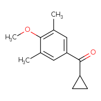 Chemical structure of cyclopropyl(4-methoxy-3,5-dimethylphenyl)methanone - CSSB00013158938