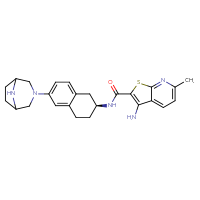 Chemical structure of 3-amino-N-[(2S)-6-{3,8-diazabicyclo[3.2.1]octan-3-yl}-1,2,3,4-tetrahydronaphthalen-2-yl]-6-methylthieno[2,3-b]pyridine-2-carboxamide - CSSB06256034499