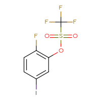 Chemical structure of 2-fluoro-5-iodophenyl trifluoromethanesulfonate - CSSB20771278186