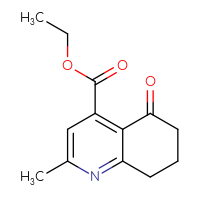 Chemical structure of ethyl 2-methyl-5-oxo-5,6,7,8-tetrahydroquinoline-4-carboxylate - CSSB15042134687