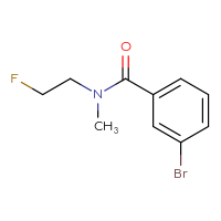 Chemical structure of 3-bromo-N-(2-fluoroethyl)-N-methylbenzamide - CSSB00110900058
