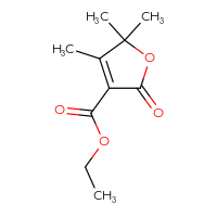 Chemical structure of ethyl 4,5,5-trimethyl-2-oxo-2,5-dihydrofuran-3-carboxylate - CSSB00000076544