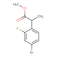 Chemical structure of methyl 2-(4-bromo-2-fluorophenyl)propanoate - CSSB02129757352