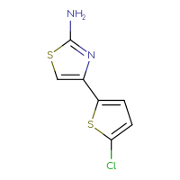 Chemical structure of 4-(5-chlorothiophen-2-yl)-1,3-thiazol-2-amine - CSSB00000168895