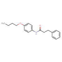 Chemical structure of N-(4-butoxyphenyl)-3-phenylpropanamide - CSSB00121626221
