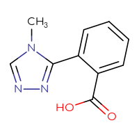 Chemical structure of 2-(4-methyl-4H-1,2,4-triazol-3-yl)benzoic acid - CSSB00011732486