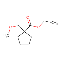 Chemical structure of ethyl 1-(methoxymethyl)cyclopentane-1-carboxylate - CSSB00107971513