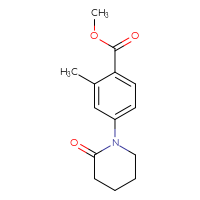 Chemical structure of methyl 2-methyl-4-(2-oxopiperidin-1-yl)benzoate - CSSB00020651506