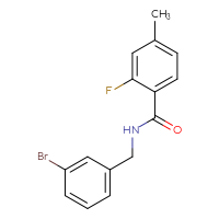 Chemical structure of N-[(3-bromophenyl)methyl]-2-fluoro-4-methylbenzamide - CSSB00001474736