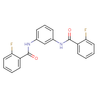 Chemical structure of 2-fluoro-N-[3-(2-fluorobenzamido)phenyl]benzamide - CSSB00046908451