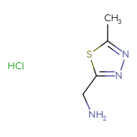 Chemical structure of 1-(5-methyl-1,3,4-thiadiazol-2-yl)methanamine hydrochloride - CSSB00020636423