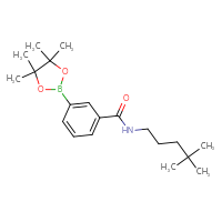 Chemical structure of N-(4,4-dimethylpentyl)-3-(4,4,5,5-tetramethyl-1,3,2-dioxaborolan-2-yl)benzamide - CSSB02229494564
