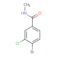 Chemical structure of 4-bromo-3-chloro-N-methylbenzamide - CSSB00012840325