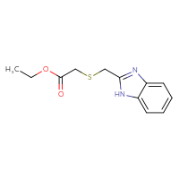 Chemical structure of ethyl 2-{[(1H-1,3-benzodiazol-2-yl)methyl]sulfanyl}acetate - CSSB00103387261