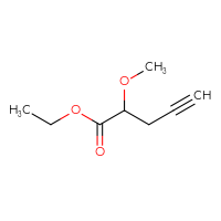 Chemical structure of ethyl 2-methoxypent-4-ynoate - CSSB00000091212
