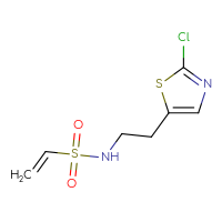 Chemical structure of N-[2-(2-chloro-1,3-thiazol-5-yl)ethyl]ethene-1-sulfonamide - CSSB09892539146