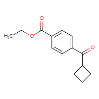 Chemical structure of ethyl 4-cyclobutanecarbonylbenzoate - CSSB00017835292