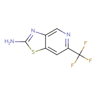 Chemical structure of 6-(trifluoromethyl)-[1,3]thiazolo[4,5-c]pyridin-2-amine - CSSB00010158934