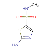 Chemical structure of 2-amino-N-methyl-1,3-thiazole-5-sulfonamide - CSSB00009963970