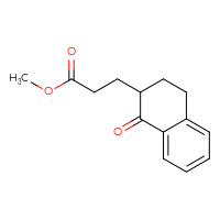 Chemical structure of methyl 3-(1-oxo-1,2,3,4-tetrahydronaphthalen-2-yl)propanoate - CSSB01831134057