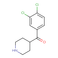 Chemical structure of 4-(3,4-dichlorobenzoyl)piperidine - CSSB00000325494