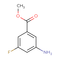 Chemical structure of methyl 3-amino-5-fluorobenzoate - CSSB00011794249