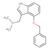 Chemical structure of {[4-(benzyloxy)-1H-indol-3-yl]methyl}dimethylamine - CSSB00010134654