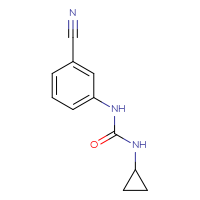 Chemical structure of 1-(3-cyanophenyl)-3-cyclopropylurea - CSSB00000738819