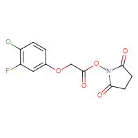 Chemical structure of 2,5-dioxopyrrolidin-1-yl 2-(4-chloro-3-fluorophenoxy)acetate - CSSB20270855968