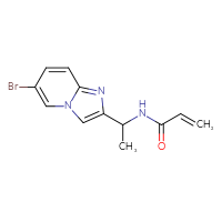 Chemical structure of N-(1-{6-bromoimidazo[1,2-a]pyridin-2-yl}ethyl)prop-2-enamide - CSSB21332069026