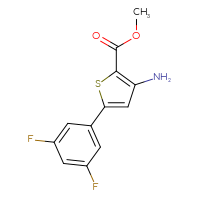 Chemical structure of methyl 3-amino-5-(3,5-difluorophenyl)thiophene-2-carboxylate - CSSB00000767393