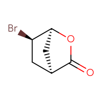 Chemical structure of (1S,4R,6R)-6-bromo-2-oxabicyclo[2.2.1]heptan-3-one - CSSB06835394840