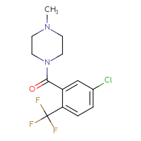 Chemical structure of 1-[5-chloro-2-(trifluoromethyl)benzoyl]-4-methylpiperazine - CSSB06470229379