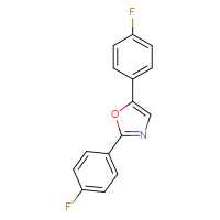 Chemical structure of 2,5-bis(4-fluorophenyl)-1,3-oxazole - CSSB21253046999