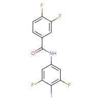 Chemical structure of N-(3,5-difluoro-4-iodophenyl)-3,4-difluorobenzamide - CSSB02044294874