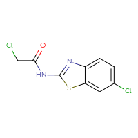 Chemical structure of 2-chloro-N-(6-chloro-1,3-benzothiazol-2-yl)acetamide - CSSB00011208781