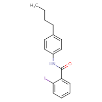 Chemical structure of N-(4-butylphenyl)-2-iodobenzamide - CSSB00043798061
