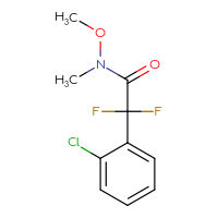 Chemical structure of 2-(2-chlorophenyl)-2,2-difluoro-N-methoxy-N-methylacetamide - CSSB06925457423
