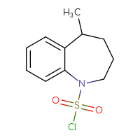 Chemical structure of 5-methyl-2,3,4,5-tetrahydro-1H-1-benzazepine-1-sulfonyl chloride - CSSB15002727082