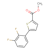 Chemical structure of methyl 5-(2,3-difluorophenyl)thiophene-2-carboxylate - CSSB00161187794