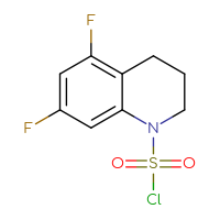 Chemical structure of 5,7-difluoro-1,2,3,4-tetrahydroquinoline-1-sulfonyl chloride - CSSB14968818929