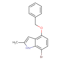 Chemical structure of 4-(benzyloxy)-7-bromo-2-methyl-1H-indole - CSSB20480392106
