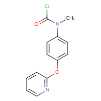 Chemical structure of N-methyl-N-[4-(pyridin-2-yloxy)phenyl]carbamoyl chloride - CSSB21224774881