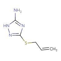 Chemical structure of 3-(prop-2-en-1-ylsulfanyl)-1H-1,2,4-triazol-5-amine - CSSB00000148777