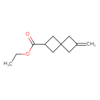 Chemical structure of ethyl 6-methylidenespiro[3.3]heptane-2-carboxylate - CSSB01377023614