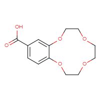 Chemical structure of 2,3,5,6,8,9-hexahydro-1,4,7,10-benzotetraoxacyclododecine-12-carboxylic acid - CSSB00121726090