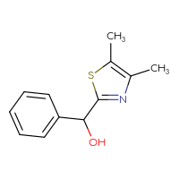 Chemical structure of (4,5-dimethyl-1,3-thiazol-2-yl)(phenyl)methanol - CSSB00011848474