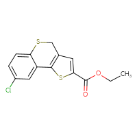 Chemical structure of ethyl 8-chloro-4H-thieno[3,2-c]thiochromene-2-carboxylate - CSSB00059513743